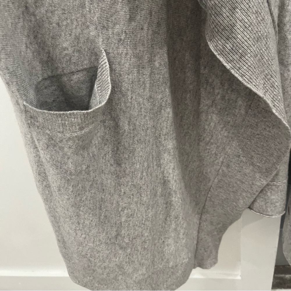 SOLD NWT Hatch 100% Cashmere Knit Airplane Cardigan Heather Gray Long Duster - Picture 7 of 12